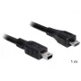 USB-kabel DeLOCK 83177 1 m Micro-USB B Mini-USB B zwart
