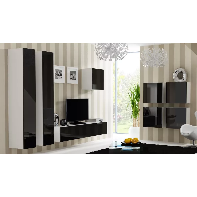 Cama Square kast VIGO 50/50/30 wit/zwart glanzend