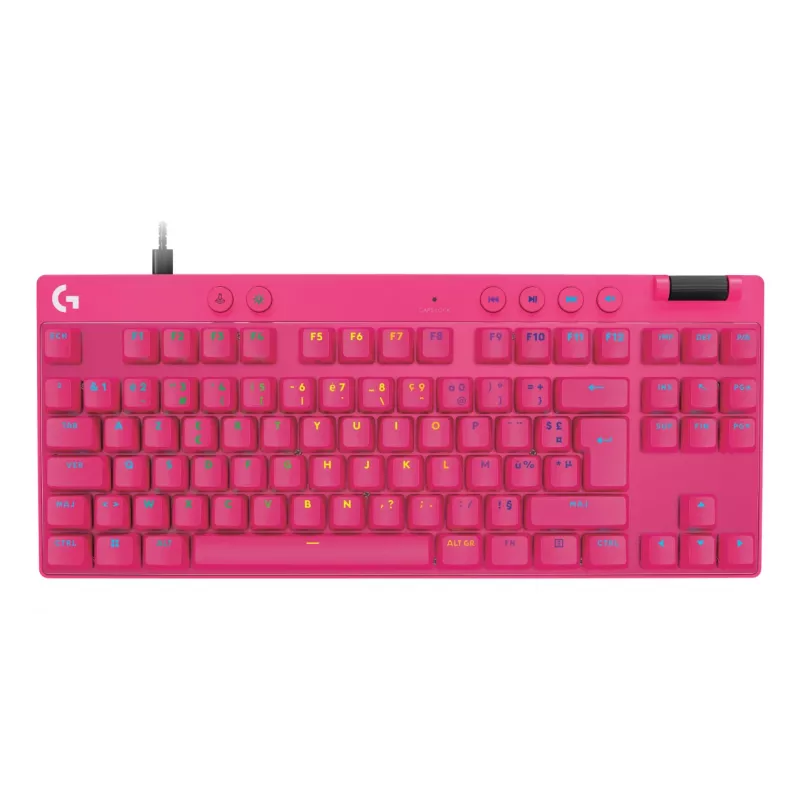 Gaming-toetsenbord Logitech G 920-013249 USB AZERTY French roze tenkeyless