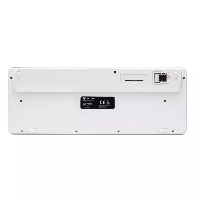 Draadloos toetsenbord Tellur TLL491241 mini wit — compacte layout, draadloze verbinding