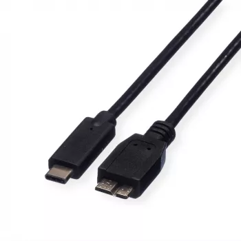 ROLINE - USB-kabel - Micro-USB 3.0 type B (M) naar USB Type-C (M) - 1 m - zwart (11.02.9006)
