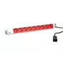 Stroomverdeler Bachmann 333.936 2m 9 AC-stopcontacten binnen grijs rood
