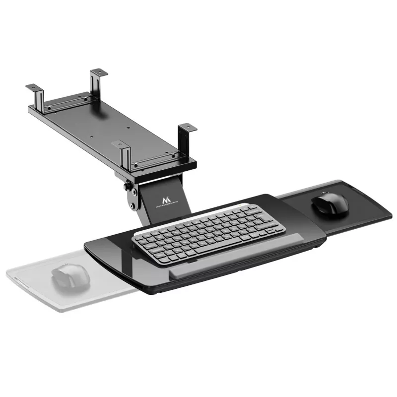 Maclean toetsenbordhouder onder tafel, verstelbaar, max. 5 kg, zwart, MC-156 B