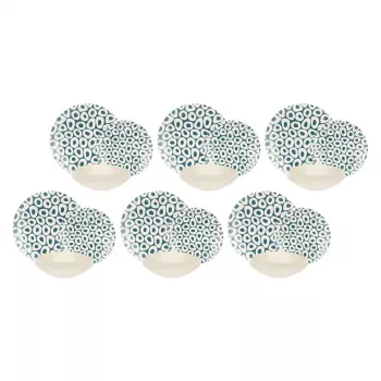 Tafelservies voor 6 personen Rose&Tulipani R18420TA18 Sea Stones design, 18-delig