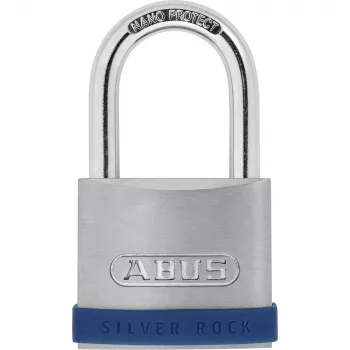 Conventioneel hangslot ABUS Silver Rock 5 sleutelslot blauw zilver