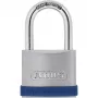 Conventioneel hangslot ABUS Silver Rock 5 sleutelslot blauw zilver