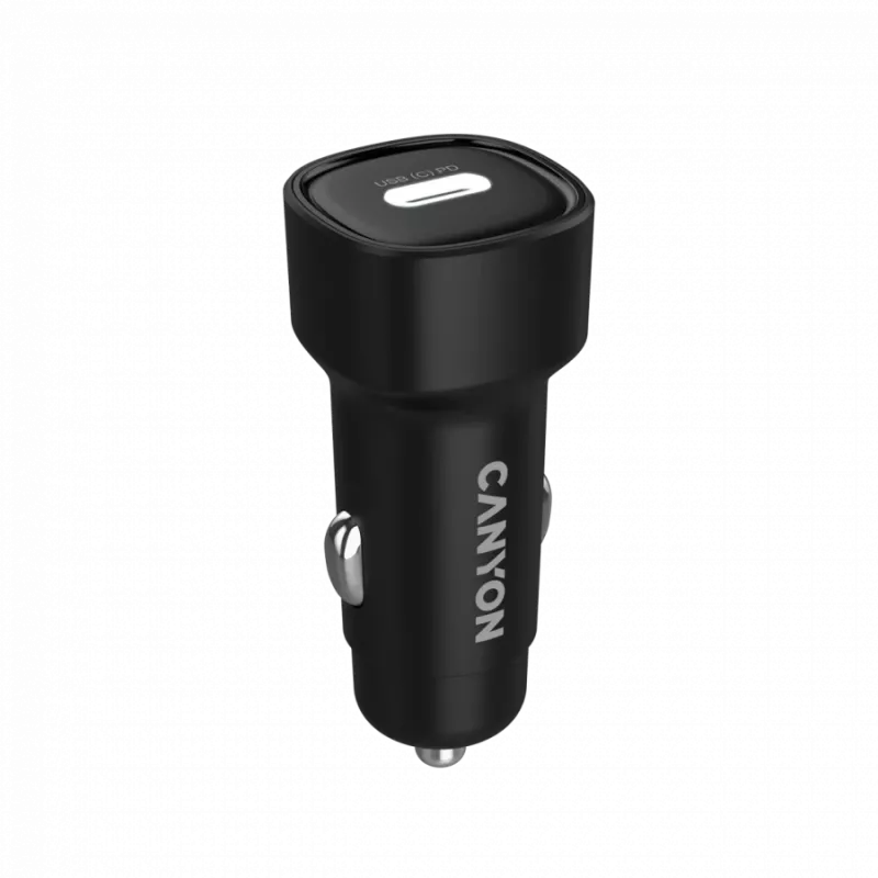 Auto-oplader CANYON OnDrive 30 PD 30W USB-C zwart – USB-C-voeding voor voertuigen, 30W PD
