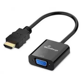 MEDIARANGE HDMI naar VGA HD15 videoconverter 20 cm zwart - converter - HDMI (MRCS231)