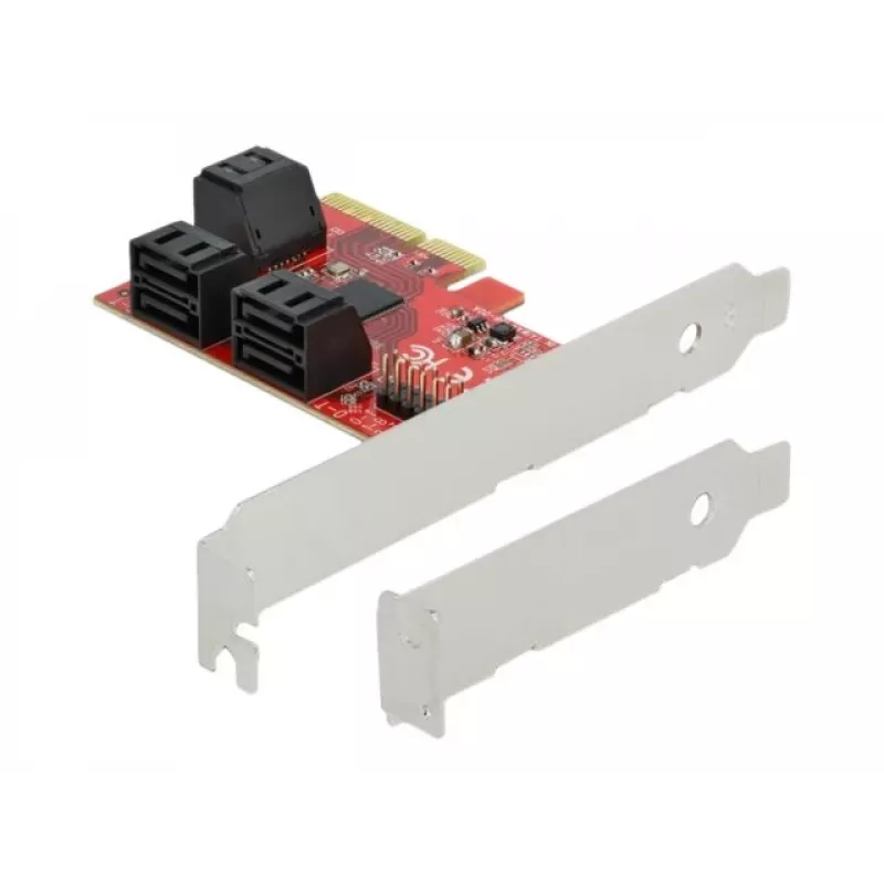 SATA PCI Express x4-kaart DeLOCK 6 poorten low profile formfactor