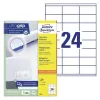Universele etiketten 70x35mm inkjetlaserkopie A4 100 vel 2400 stuks wit