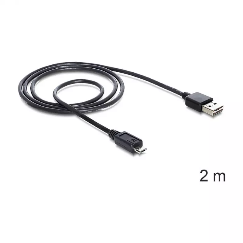 USB-kabel DeLOCK EASY-USB 2.0-A Micro-B 2m