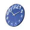 NeXtime klok 3077bl 3D, Ø39,5 cm, wand, blauw/wit