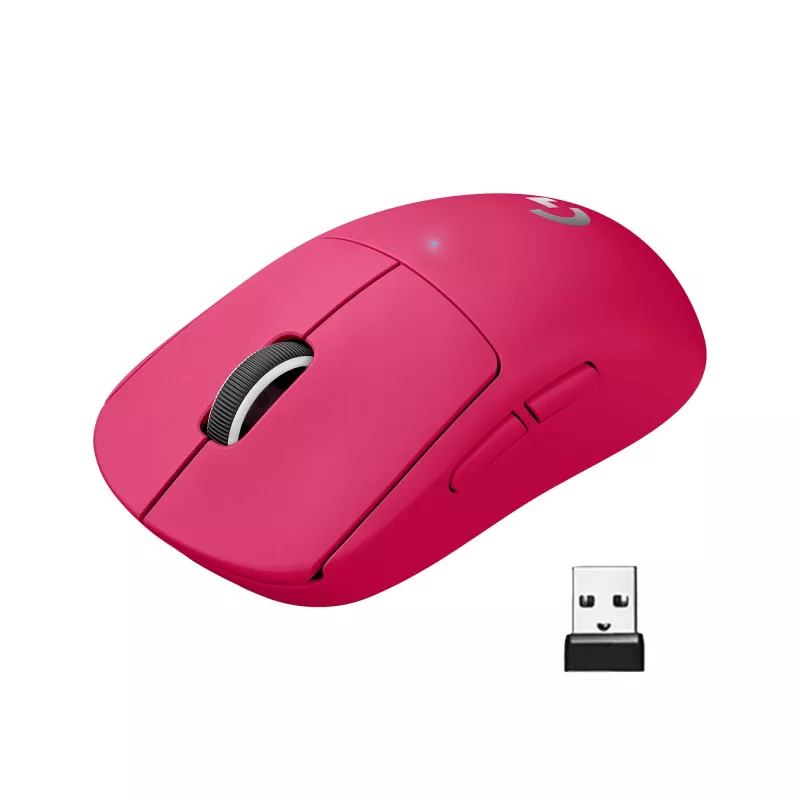 Logitech PRO X SUPERLIGHT draadloze muis magenta muis (910-005957)