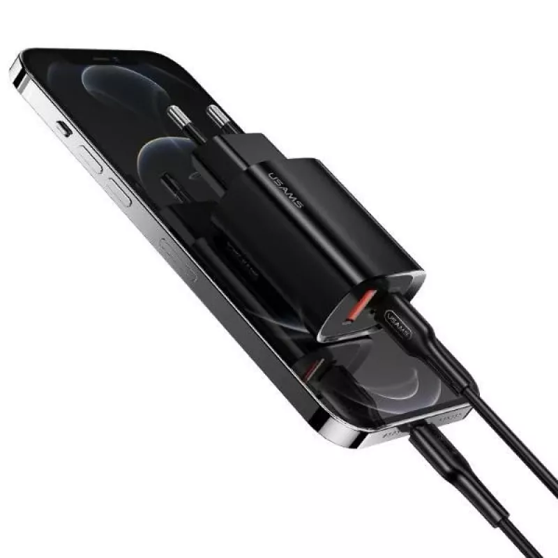 Oplader usams T35 20W PD3 USB-C naar USB snellaadadapter