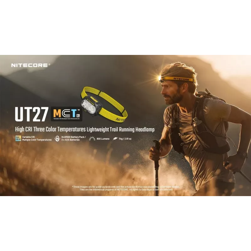 Nitecore UT27 MCT zwart, geel hoofdlamp-LED