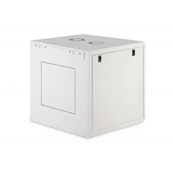 Wandmontagerack DIGITUS Dynamic-N 12U 600x600 mm IP20, slot met sleutel, kabelmanagement, ongemonteerd