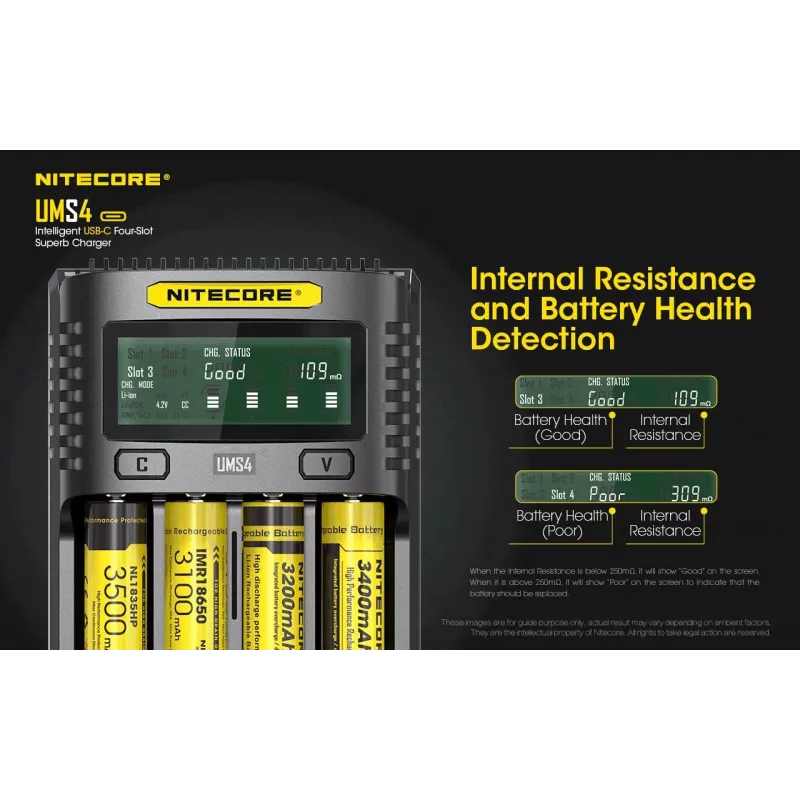 Oplader Nitecore UMS4