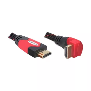 DELOCK kabel HDMI A-A stekker/stekker haaks 2m