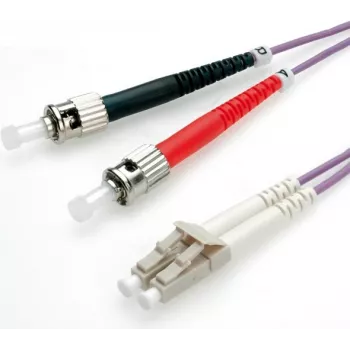 Glasvezel-patchkabel VALUE 50/125 µm LC/ST OM4 violet 10 m