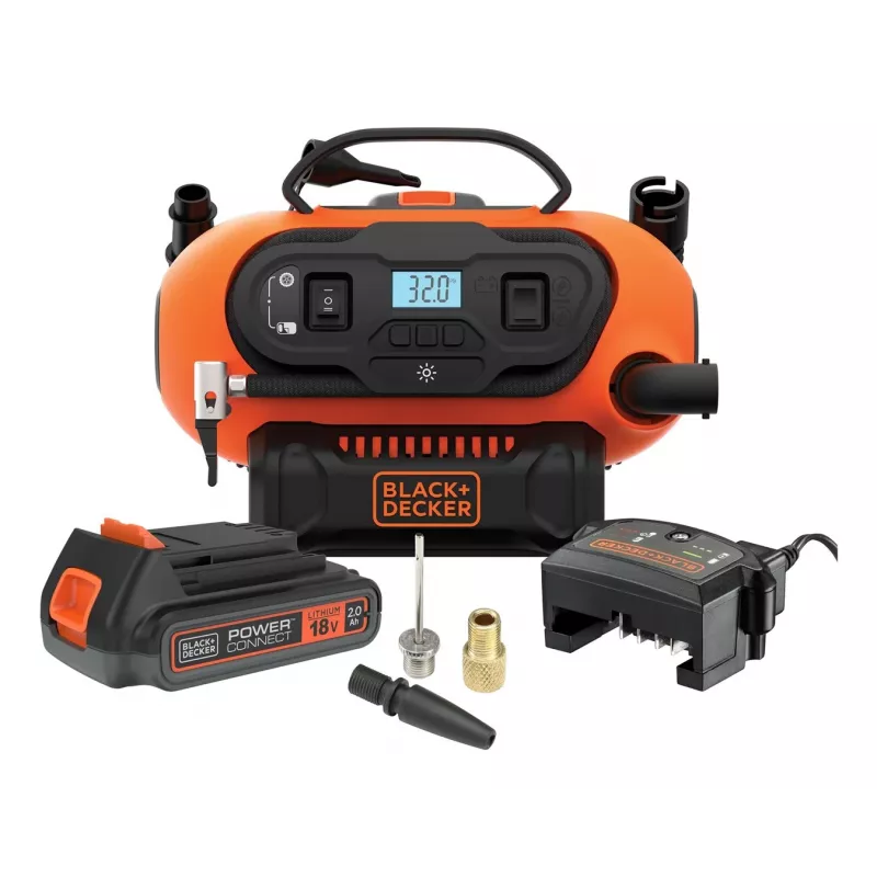 Black & Decker BDCINF18N-QS luchtcompressor 160 l/min AC/aansteker