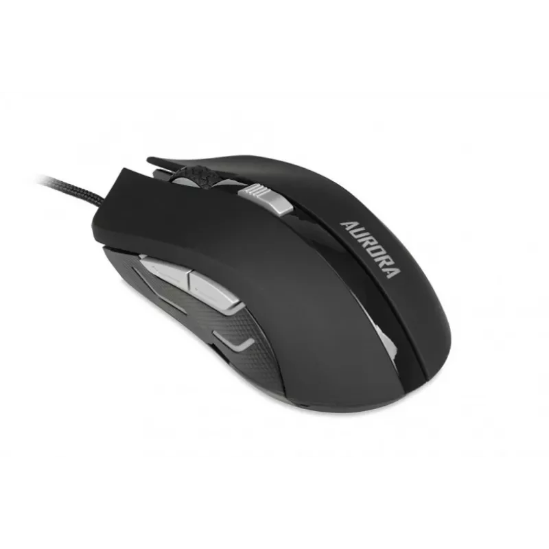 iBox Aurora A-1 IMOGS9031 bedrade optische gamingmuis, 2400 DPI, USB Type-A, RGB, voor rechtshandigen, zwart