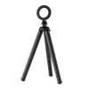 Flexibel statief voor smartphones Telesin P3-FM-02, zwart, buigzame poten, compacte telefoonhouder