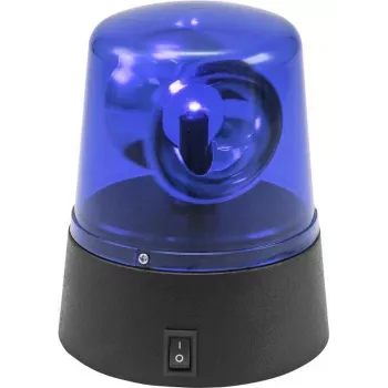 LED mini-politielamp EUROLITE 50603660 blauw – USB-oplaadbaar, op batterij werkend, compact waarschuwingssignaal
