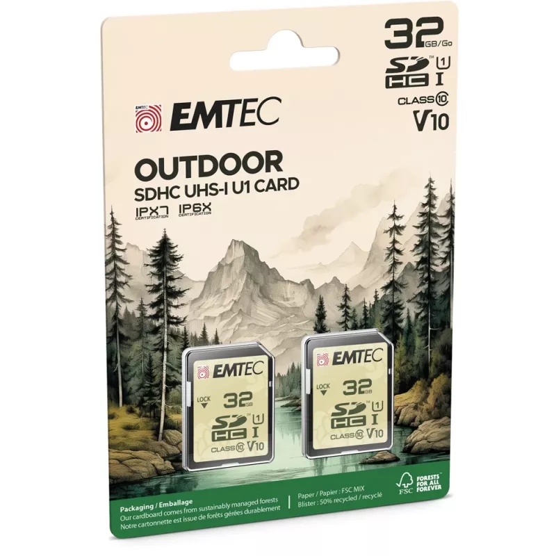 Flashgeheugen Emtec 32 GB UHS-I U1 V10 Outdoor ECMSD32GHCU1ORP