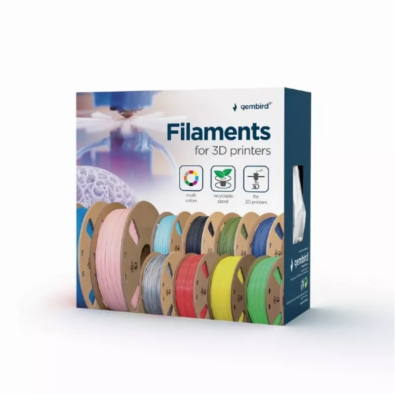 3D-printmateriaal Gembird 3DP-PLA-01-MTSG grijs 1 kg 1,75 mm