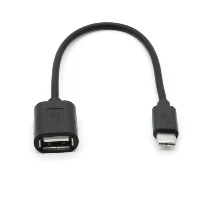 TB kabel OTG USB AF - USB-C 15cm zwart (AKTBXKU4PAC015B)