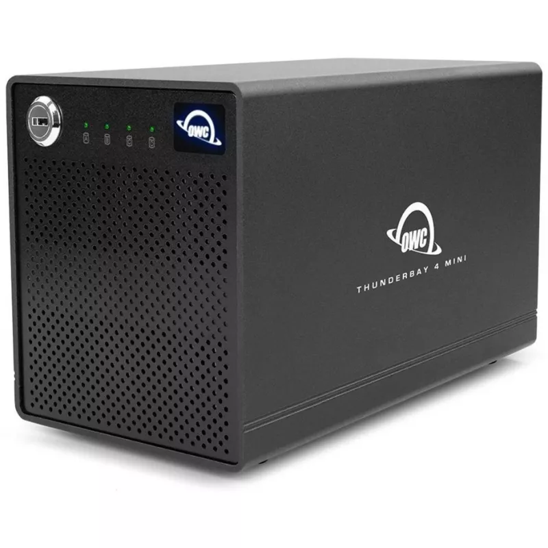 ThunderBay 4 mini, drivebehuizing zwart, professionele 4-drive HDD/SSD-Thunderbolt-3-behuizing