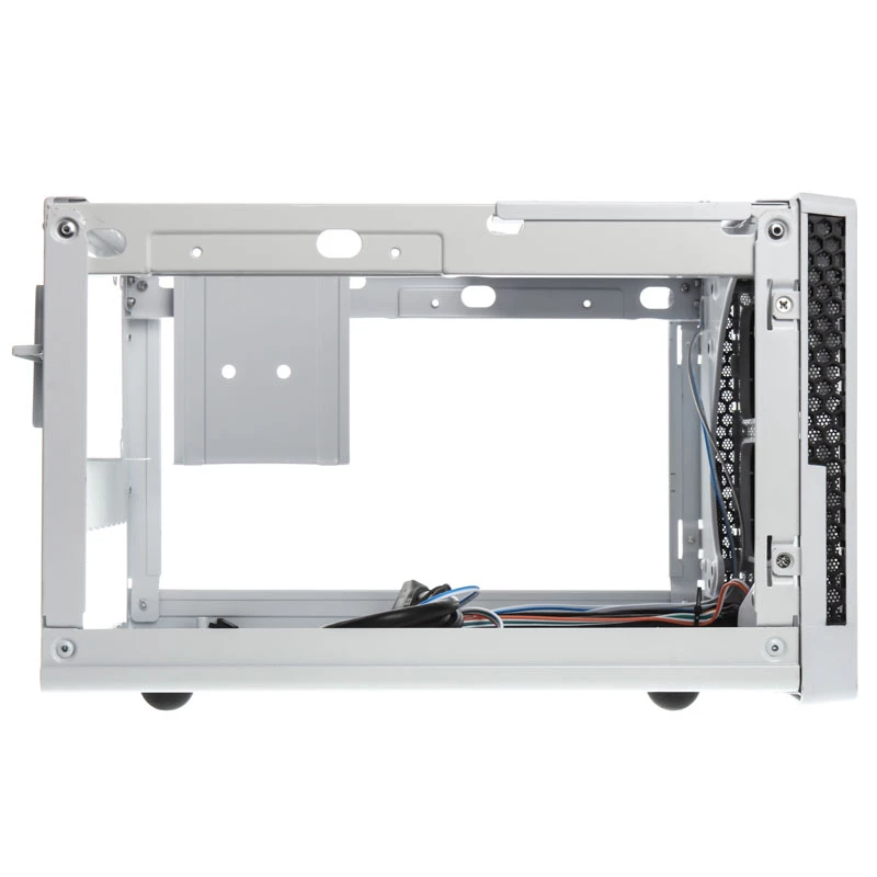 SilverStone SUGO SG13 - desktop - Mini-DTX - zonder voeding (AT / PS/2) - zwart, wit - USB/audio (SST-SG13WB-Q)