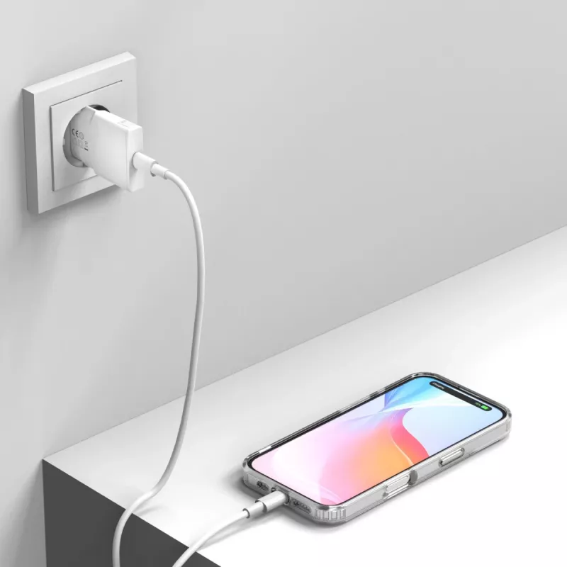 Indoor-oplader 4smarts 541178 transparant wit snelladen USB Type-C