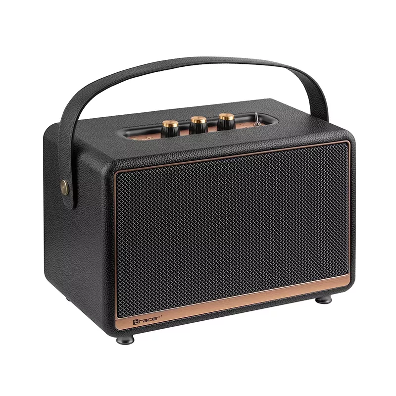Draagbare stereoluidspreker TRACER M45 zwart — Bluetooth 5.0, 45 W RMS, FM-radio, ingebouwde microfoon, op batterij