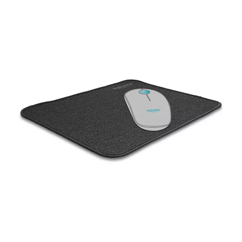 Muispad DeLOCK glitter-zwart 300x245mm rubber antislip