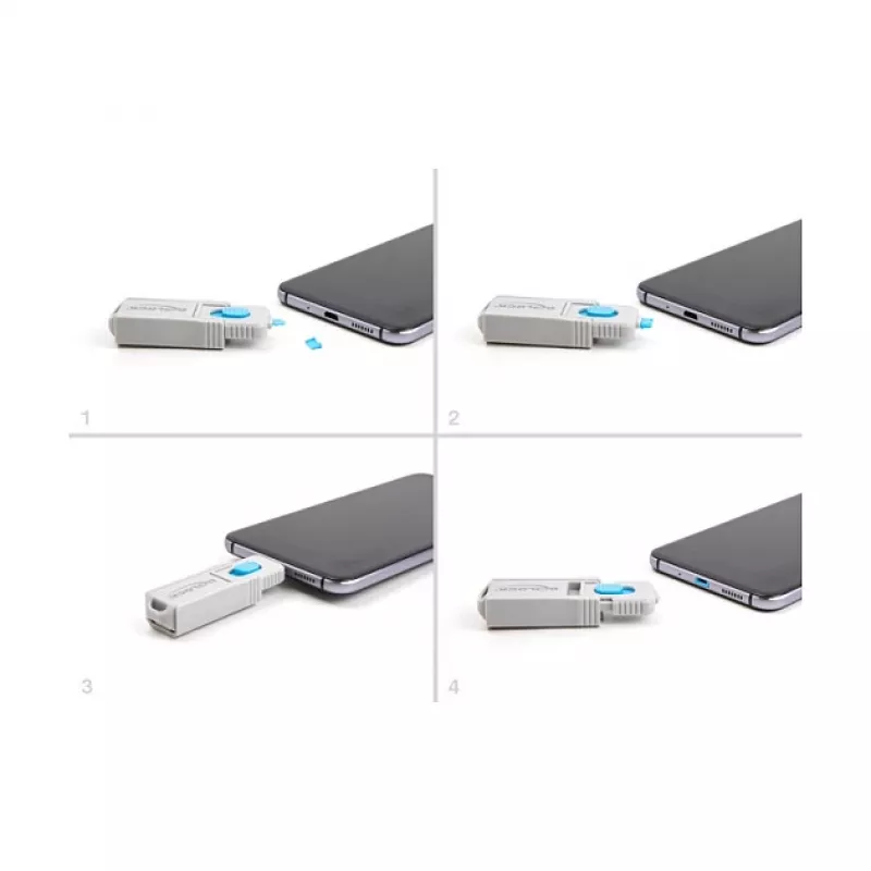 Poortblokkering DeLOCK 20925 Micro-USB 5 stuks + blokkeergereedschap