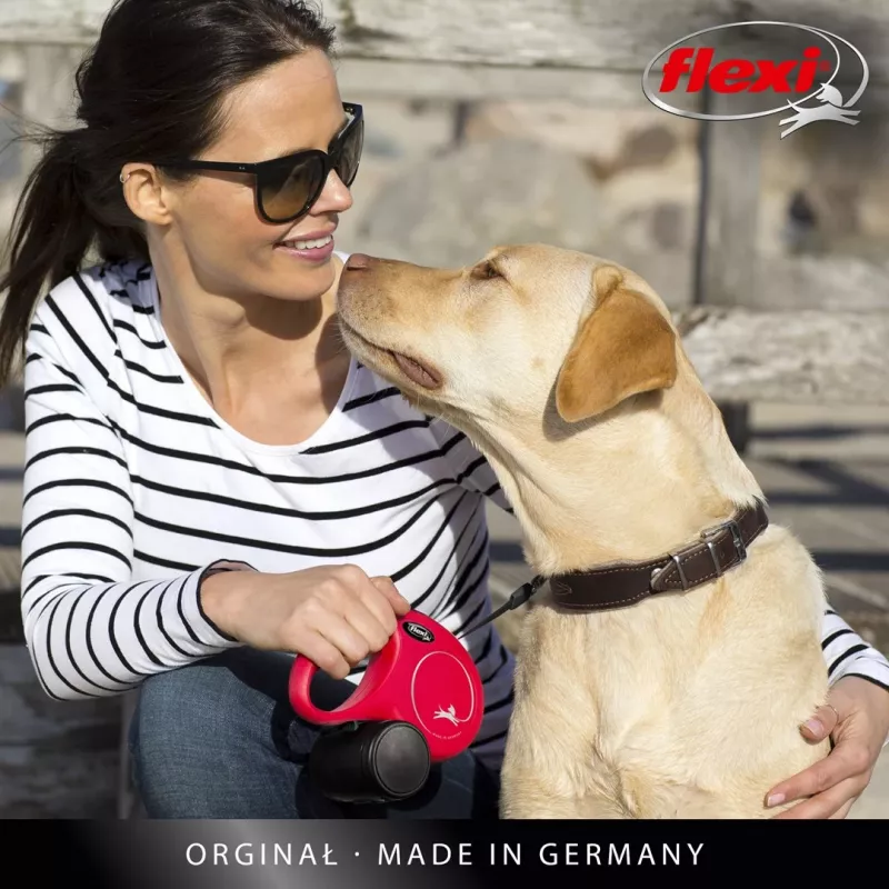 Flexi New CLASSIC 5 m zwart honden-uitrolriem