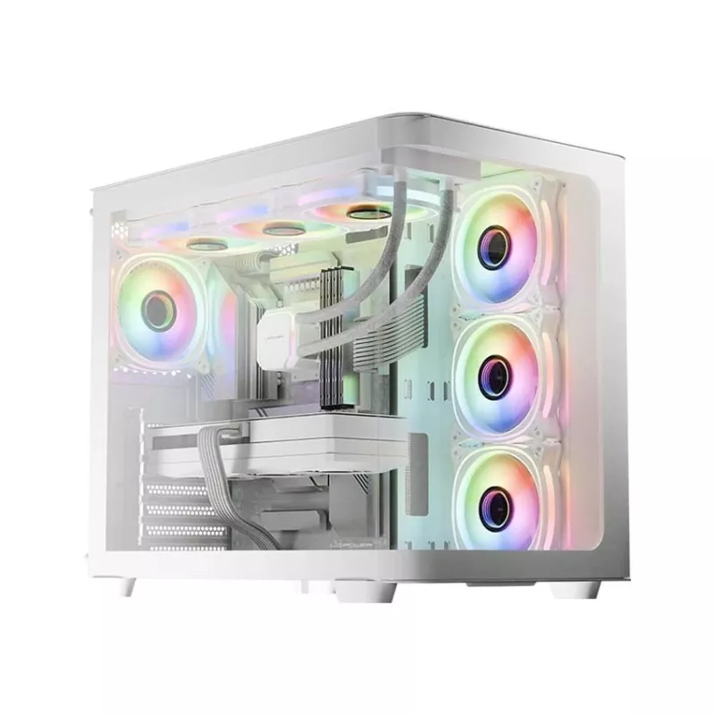 LC-Power Gaming 8001W Pro-Storm Light midi-tower ATX behuizing, wit (LC-8001W-ON)