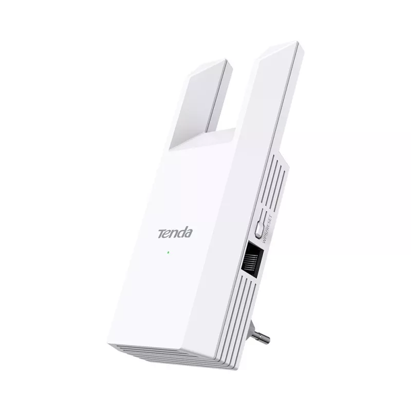 Netwerk-repeater TENDA T10 2,4 GHz Wi-Fi 4, 300 Mbit/s, 2 externe antennes, 1x RJ-45, wit