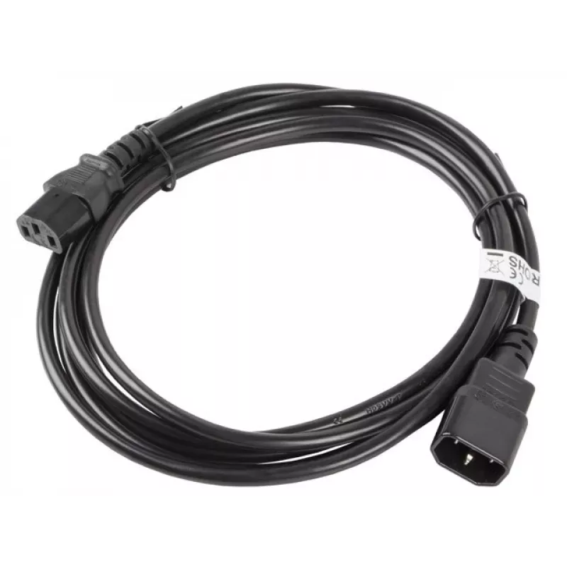 Lanberg CA-C13E-11CC-0030-BK stroomkabel zwart 3 m C13-koppeling C14-koppeling (CA-C13E-11CC-0030-BK)