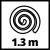 Einhell 3407000 - grijs - zwart - 1,3 m - 8 mm - 390 g - 560 g