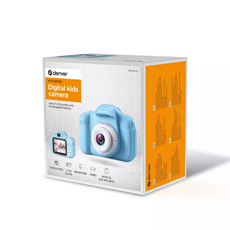 Denver camera KCA-1340BU voor kinderen speelgoed spellen 64GB kaart