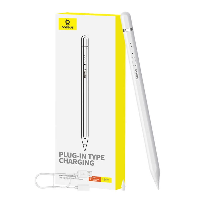 Stylus Baseus Smooth Writing Series plug-in opladen Lightning, wit