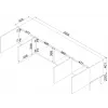 Cama RTV-meubel ISLA 200x40x60 mat zwart