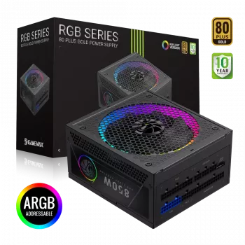 Gamemax voeding, 80 PLUS, Gold | RGB 850G | 850 W