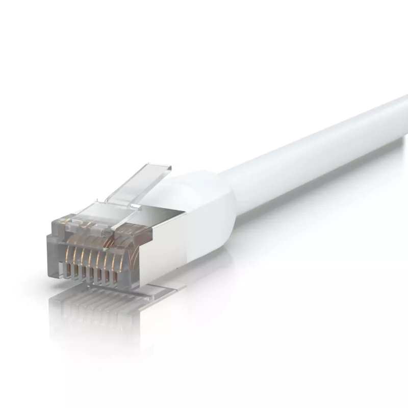 Netwerkkabel Ubiquiti UACC-CABLE-PATCH-OUTDOOR-2M-W RJ-45 Cat5e 2 m wit, S/UTP, 24 AWG