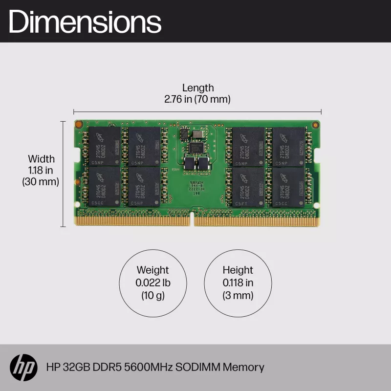 HPE - DDR5 - module - 32 GB - SO-DIMM 262-Pin - 5600 MHz / PC5-44800 1.1 V