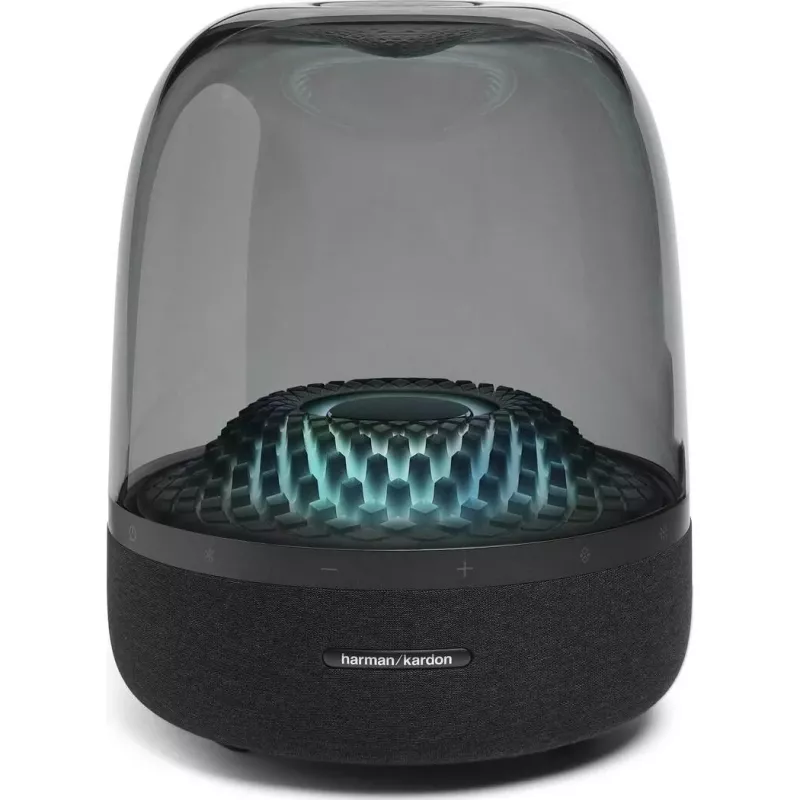 Draagbare draadloze luidspreker Harman/Kardon Aura Studio 4 — 100 W, 3 drivers, 45–20000 Hz, zwart/transparant