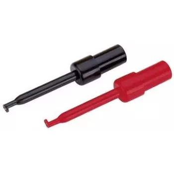 Testpennen-set Voltcraft 108542, 2-mm-stekker, CAT I, zwart en rood
