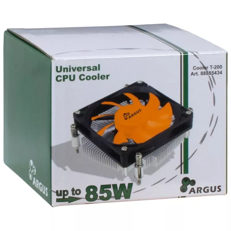 Koeler Dynatron Argus T-200 processor 8 cm zwart oranje